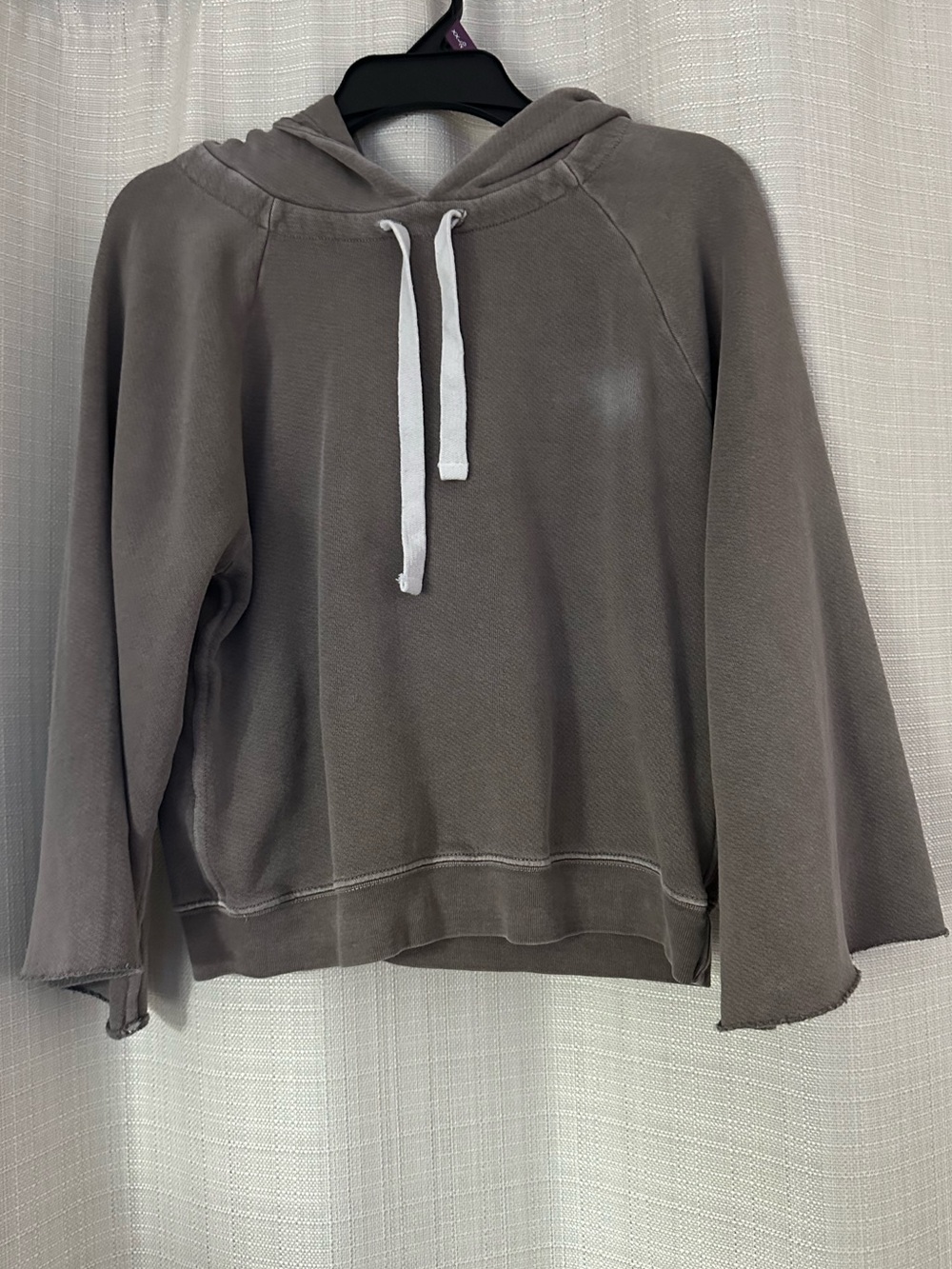 Amp cropped sleeve sweatshirt XS gray